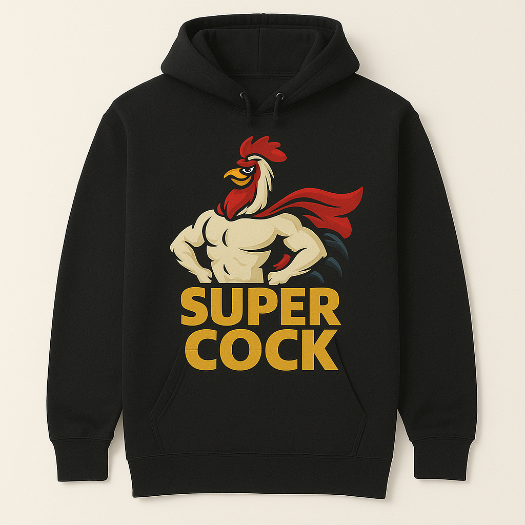BLACK SUPER COCK HOODIE